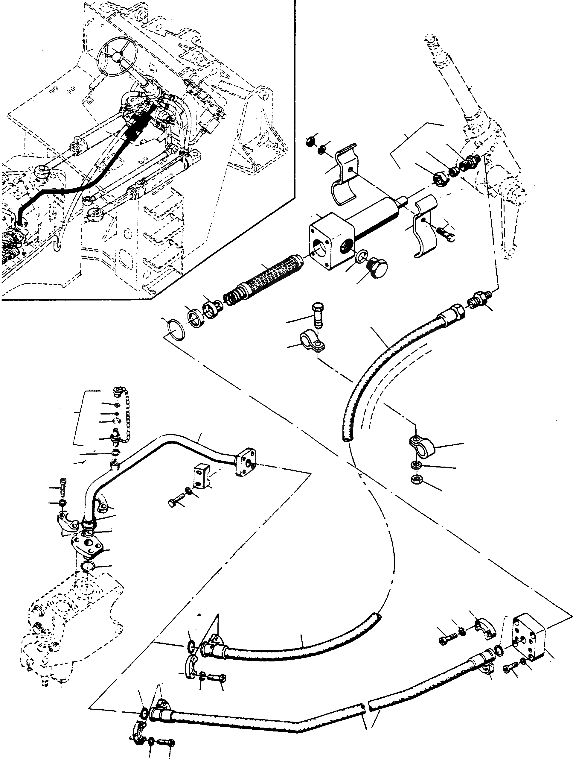 Схема запчастей Komatsu 77C - РУЛЕВ. УПРАВЛЕНИЕ, ТРУБЫS СИСТЕМАУПРАВЛЕНИЯ ПОВОРОТОМ, ПЕРЕДНИЙ МОСТ, ТОРМОЗ. СИСТЕМА