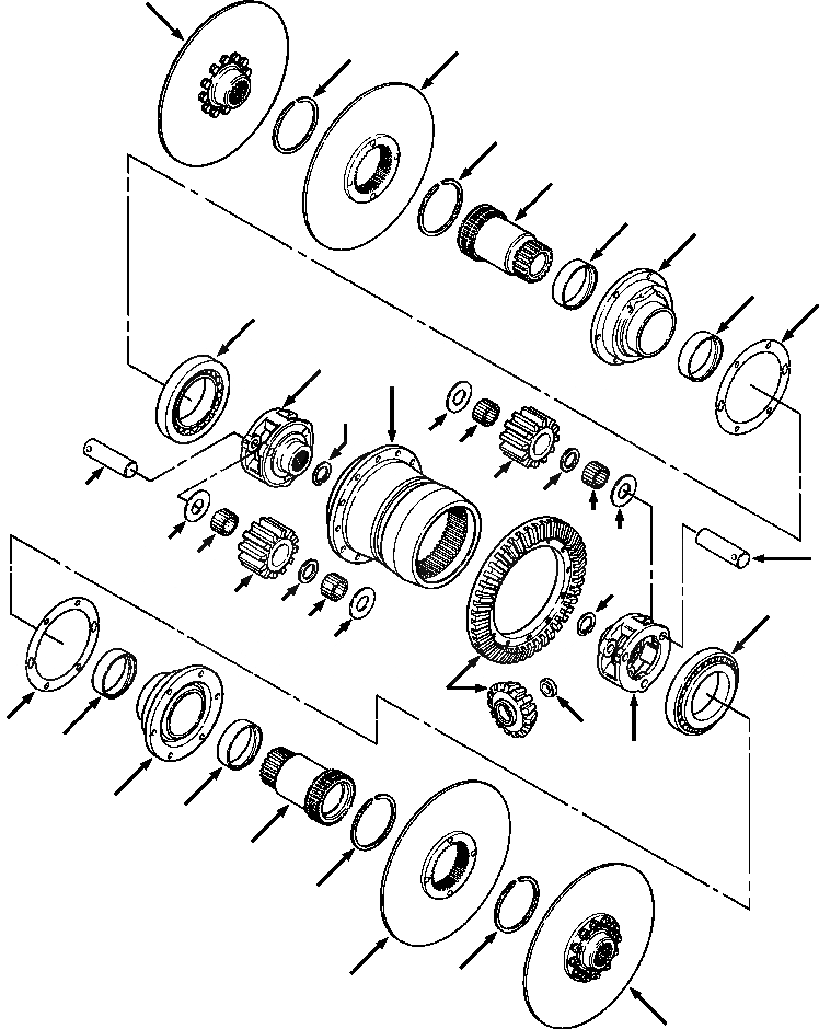 Схема запчастей Komatsu D32E-1 - РУЛЕВ. УПРАВЛЕНИЕ ПРИВОД ПРИВОД TRAIN