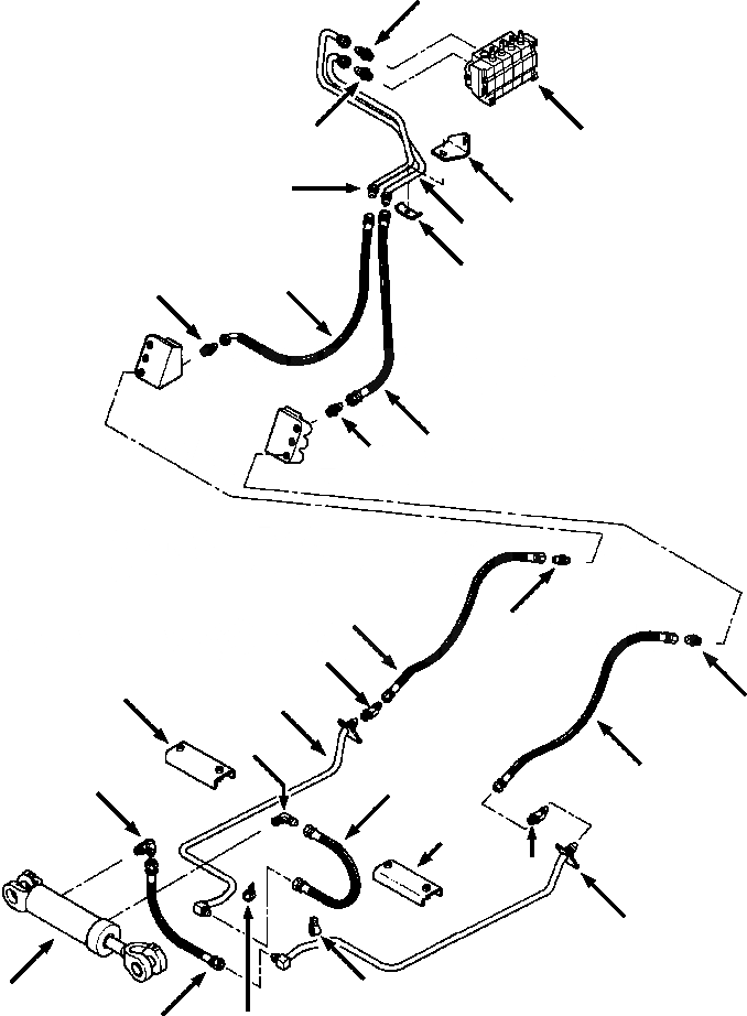 Схема запчастей Komatsu D32E-1 - ГИДРОЛИНИЯ - DE- ПЕРЕКОС. ОТВАЛА ГИДРАВЛS