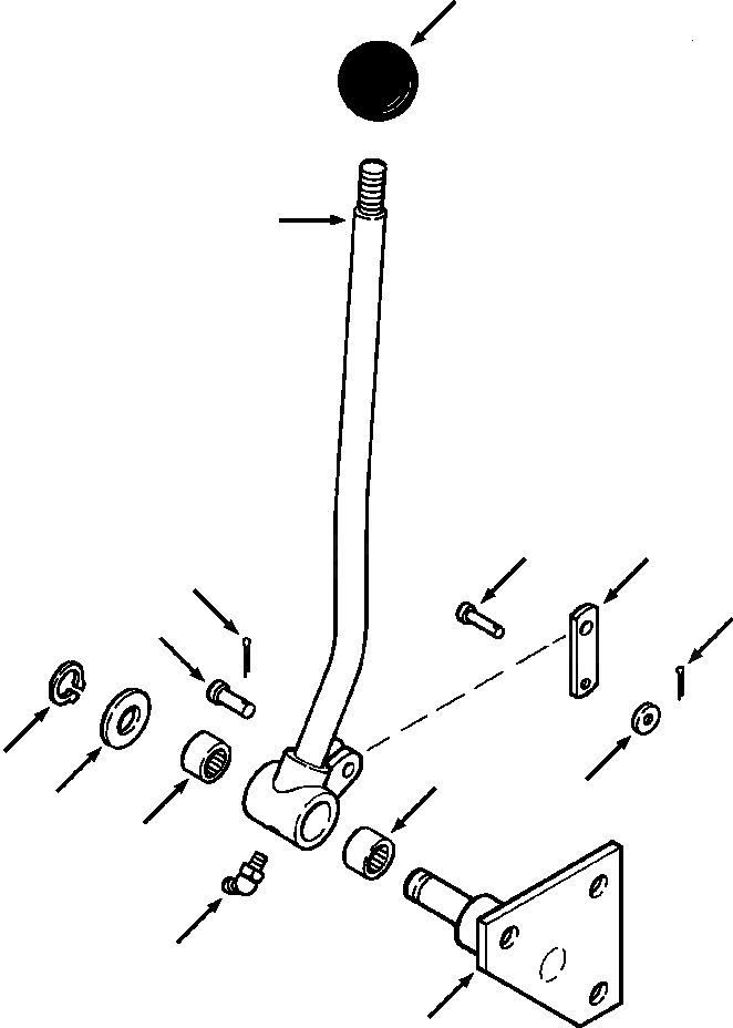 Схема запчастей Komatsu D32E-1 - FOURTH СЕКЦ. РЫЧАГ УПРАВЛ-Я ГИДРАВЛS