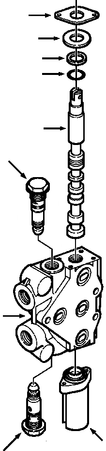 Схема запчастей Komatsu D32E-1 - ПОДЪЕМ. ОТВАЛА SECTION ГИДРАВЛS