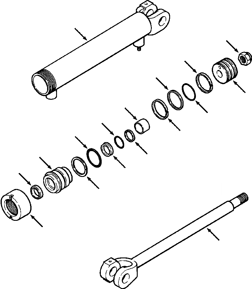 Схема запчастей Komatsu D32E-1 - ЦИЛИНДР ПОДЪЕМА ОТВАЛА DE- ГИДРАВЛS