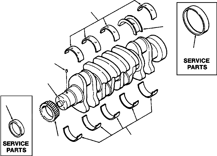 Схема запчастей Komatsu D32E-1 - КОЛЕНВАЛ POWER