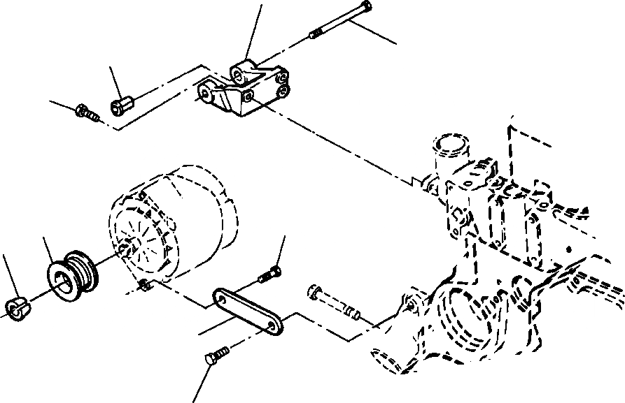 Схема запчастей Komatsu D32E-1 - МЕСТО ГЕНЕРАТОРА POWER