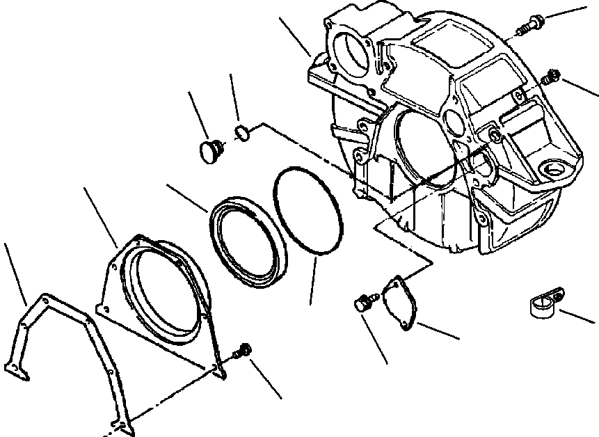Схема запчастей Komatsu D32E-1A - FIG. A8-AA КАРТЕР МАХОВИКА ДВИГАТЕЛЬ