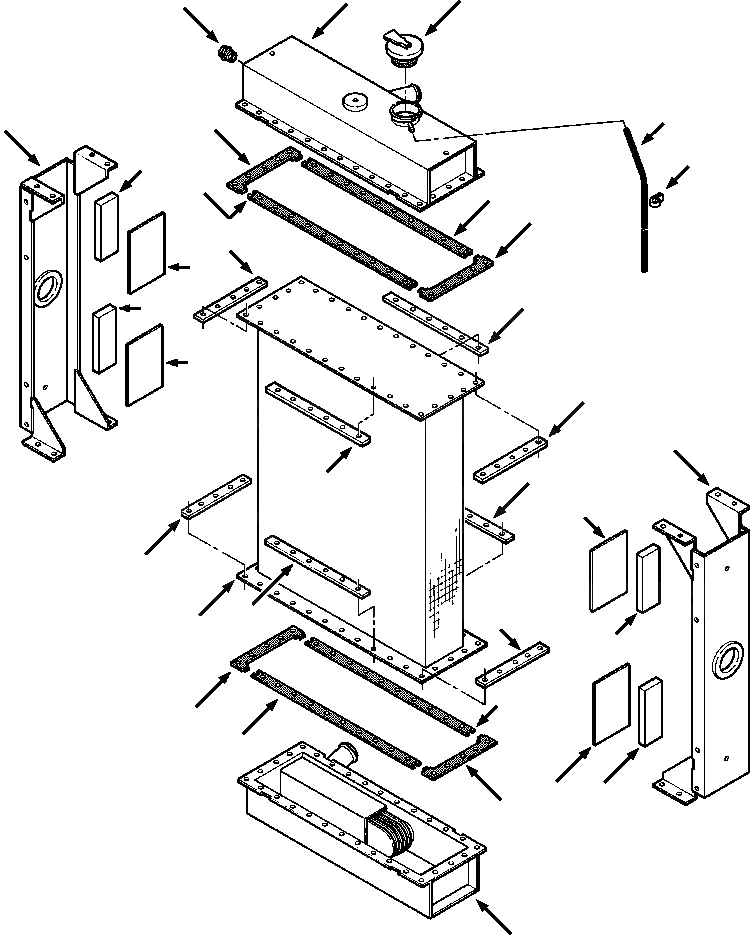 Схема запчастей Komatsu D32E-1A - FIG. C-A РАДИАТОР СИСТЕМА ОХЛАЖДЕНИЯ
