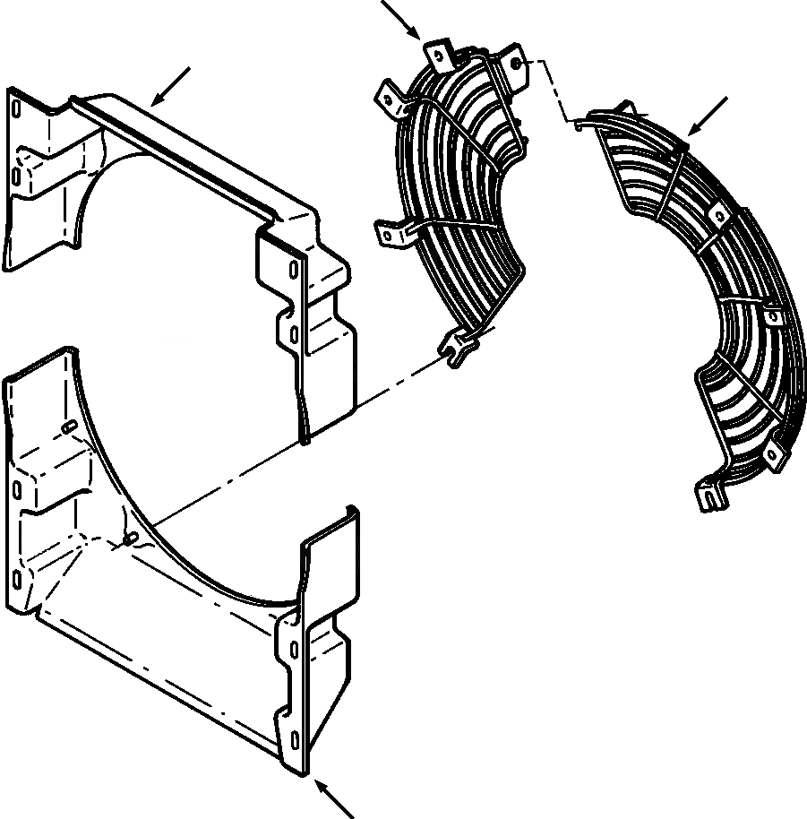 Схема запчастей Komatsu D32E-1A - FIG. C-A ВЕНТИЛЯТОР КОЖУХ И ЧАСТИ КОРПУСА СИСТЕМА ОХЛАЖДЕНИЯ