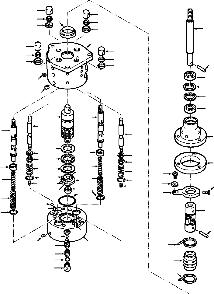 Схема запчастей Komatsu D32E-1A - FIG. F-9A TRANS/STEER УПРАВЛЯЮЩ. КЛАПАН СИЛОВАЯ ПЕРЕДАЧА И КОНЕЧНАЯ ПЕРЕДАЧА