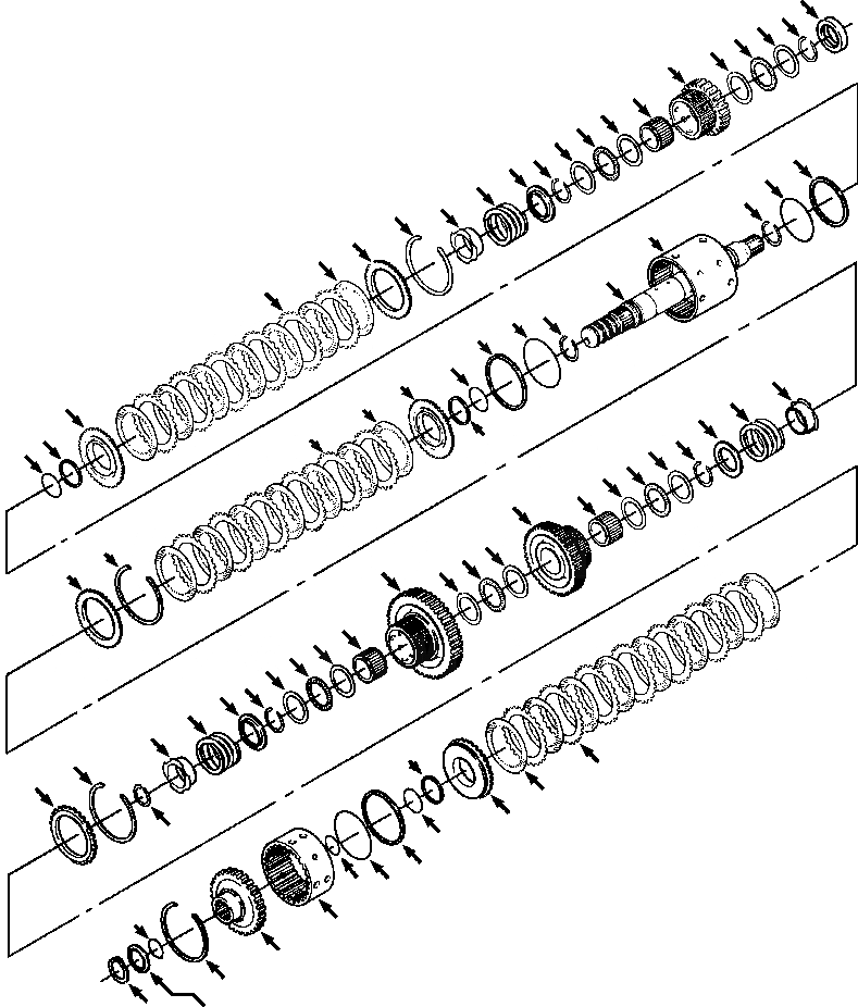 Схема запчастей Komatsu D32E-1A - FIG. F-A ТРАНСМИССИЯ - RANGE (ВЫХОД) ВАЛ СИЛОВАЯ ПЕРЕДАЧА И КОНЕЧНАЯ ПЕРЕДАЧА