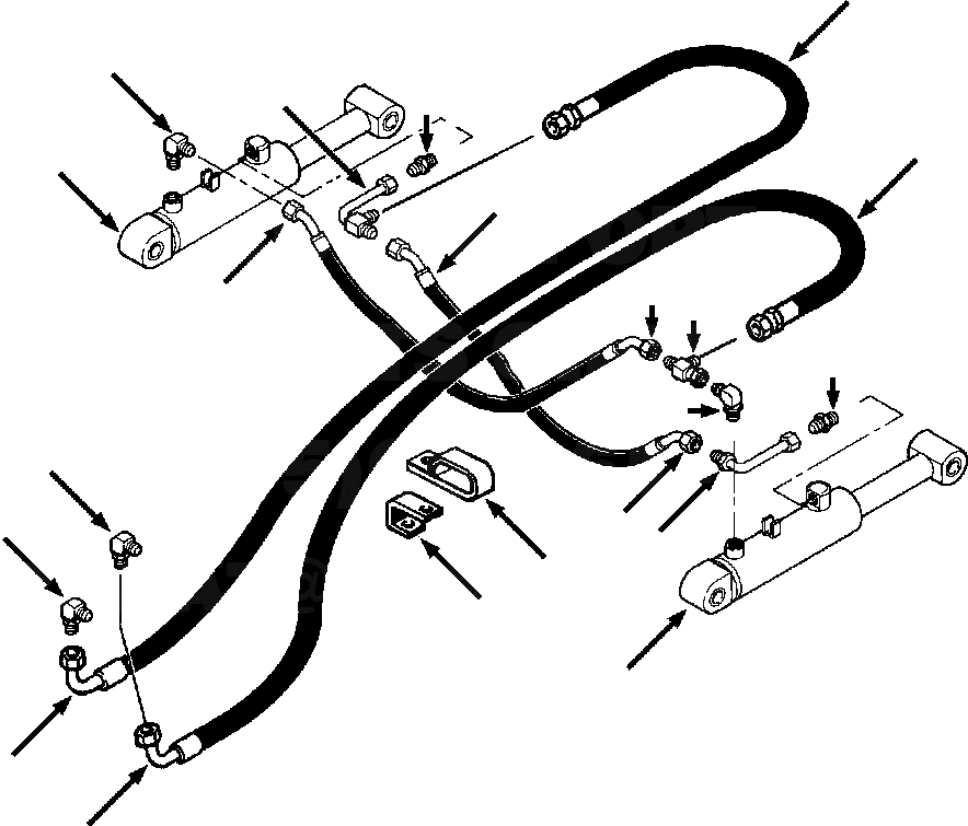 Схема запчастей Komatsu D32E-1A - FIG. H-A ГИДРОЛИНИЯ - РЫХЛИТЕЛЬ ГИДРАВЛИКА