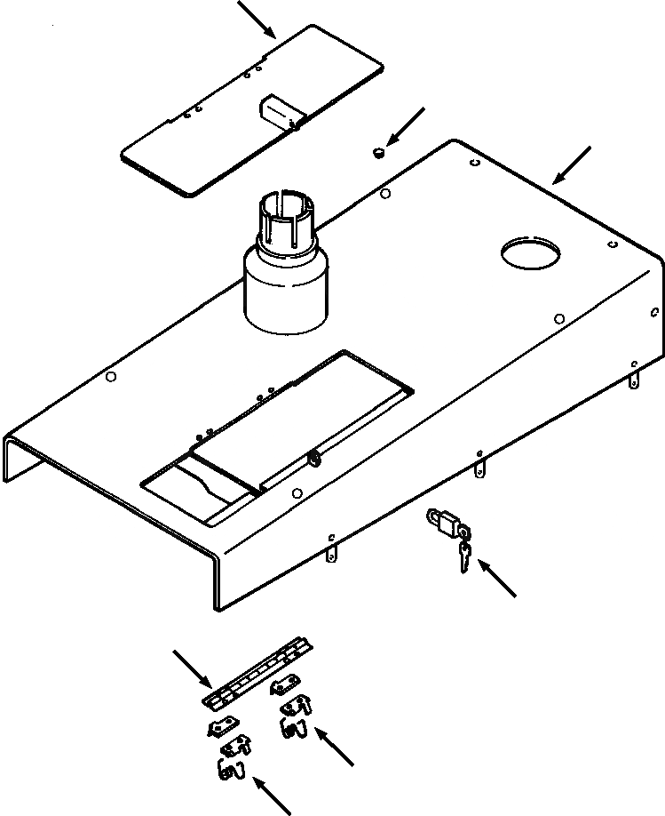 Схема запчастей Komatsu D32E-1A - FIG. M-A SOLID КАПОТ ЧАСТИ КОРПУСА