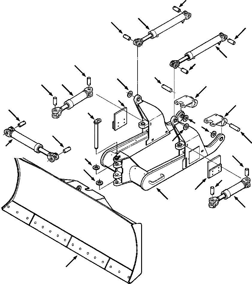 Схема запчастей Komatsu D32E-1A - FIG. T-A ОТВАЛ ОБОРУД-Е - DE-A РАБОЧЕЕ ОБОРУДОВАНИЕ
