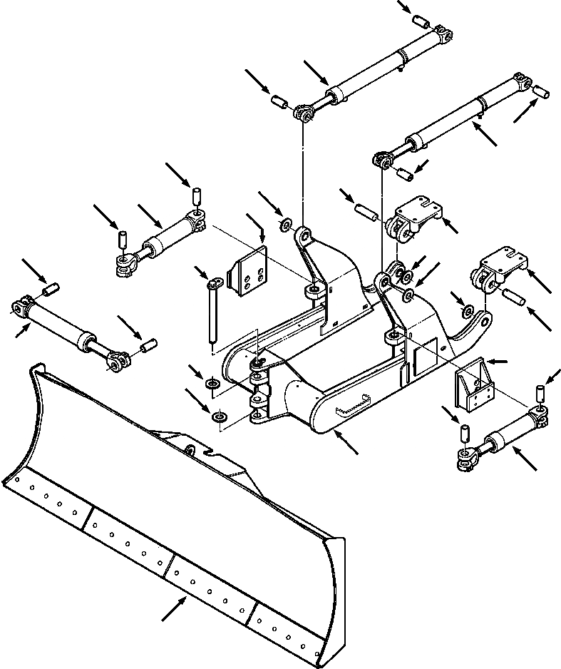 Схема запчастей Komatsu D32E-1A - FIG. T-A ОТВАЛ ОБОРУД-Е - DP-A РАБОЧЕЕ ОБОРУДОВАНИЕ