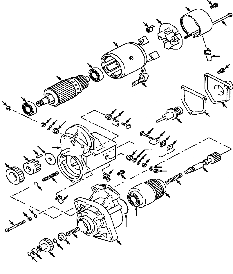Схема запчастей Komatsu D32E-1 - CRANKING МОТОР NIPPON DENSO ЭЛЕКТР.