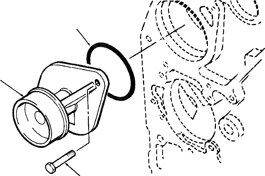 Схема запчастей Komatsu D32E-1 - ВОДЯНАЯ ПОМПА POWER - DE-