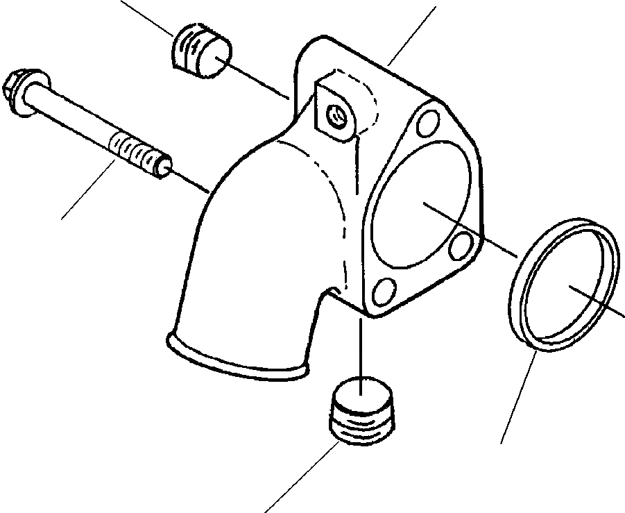 Схема запчастей Komatsu D32E-1 - ВОДН. ВХОДН. СОЕДИН-Е POWER - DE-