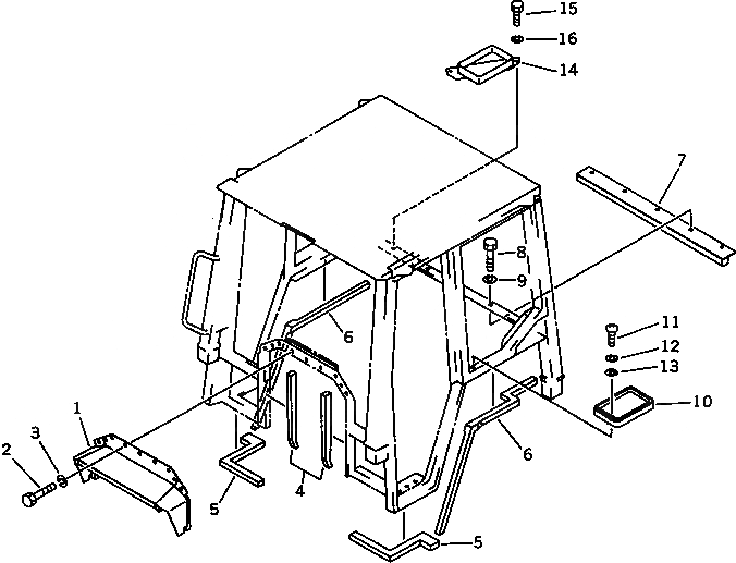 Схема запчастей Komatsu D37P-5A - КАБИНА ROPS (ЭЛЕМЕНТЫ КРЕПЛЕНИЯ) (/)                 (REGULATION OF ЕС DYNAMIC NOISE) КАБИНА ОПЕРАТОРА И СИСТЕМА УПРАВЛЕНИЯ