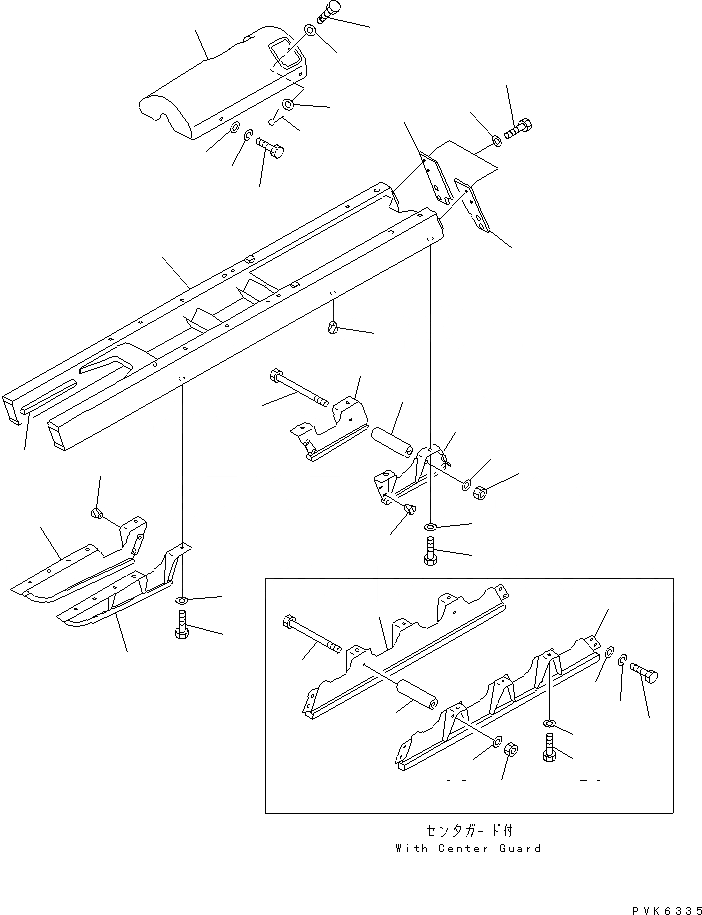Схема запчастей Komatsu D37P-5A - ГУСЕНИЧНАЯ РАМА ХОДОВАЯ