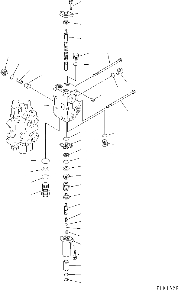 Схема запчастей Komatsu D37P-5A - ОСНОВН. КЛАПАН (/)(№-) РЕМ. КОМПЛЕКТЫ