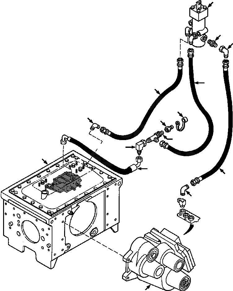 Схема запчастей Komatsu D38E-1 - ПРИВОД TRAIN ТРУБЫ - С СИСТЕМОЙ ROPS ТОРМОЗНОЙ КЛАПАН ЛИНИИ ПРИВОД TRAIN