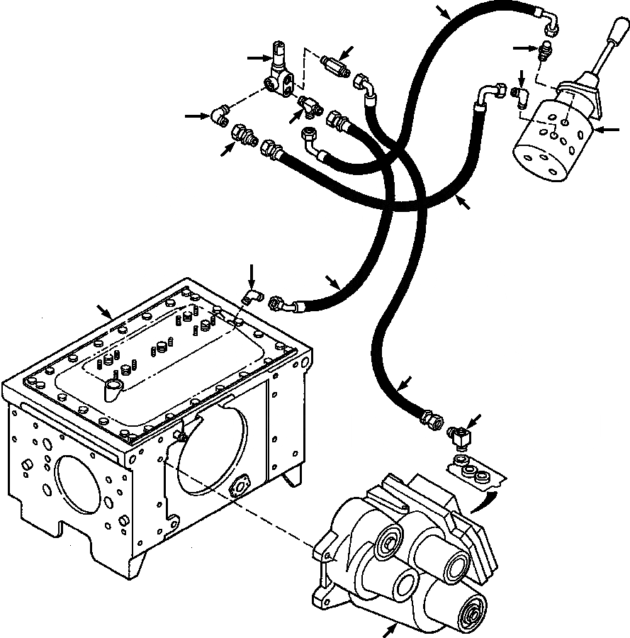 Схема запчастей Komatsu D38E-1 - ПРИВОД TRAIN ТРУБЫ - КАБИНА ROPS NЕСTRAL КЛАПАН ЛИНИИ ПРИВОД TRAIN