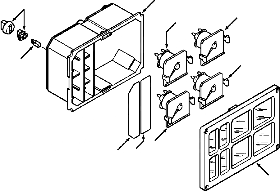 Схема запчастей Komatsu D38E-1 - GAUGE CLUSTER INSTRUMENTS