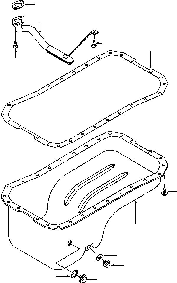 Схема запчастей Komatsu D38E-1 - МАСЛЯНЫЙ ПОДДОН POWER