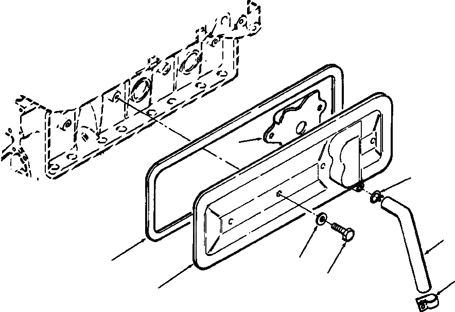 Схема запчастей Komatsu D38E-1 - КРЫШКА ТОЛКАТЕЛЕЙ КЛАПАНА POWER