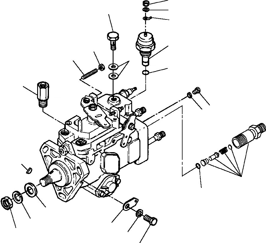 Схема запчастей Komatsu D38E-1 - ТОПЛИВН. НАСОС POWER