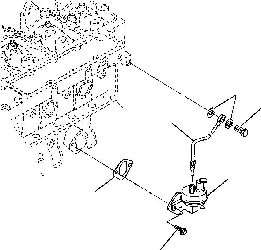 Схема запчастей Komatsu D38E-1 - НАСОС ПОДКАЧКИ ТОПЛИВА DIAPHRAGM ТИП OPERATION POWER