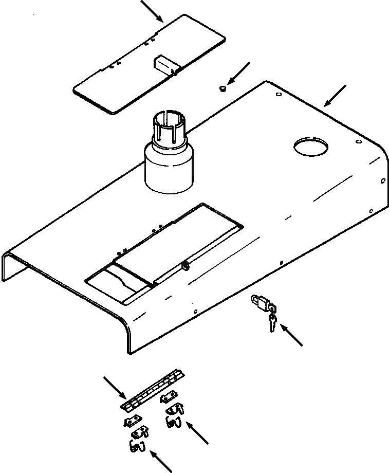 Схема запчастей Komatsu D38E-1 - SOLID КАПОТ SUPERSTRUCTURE