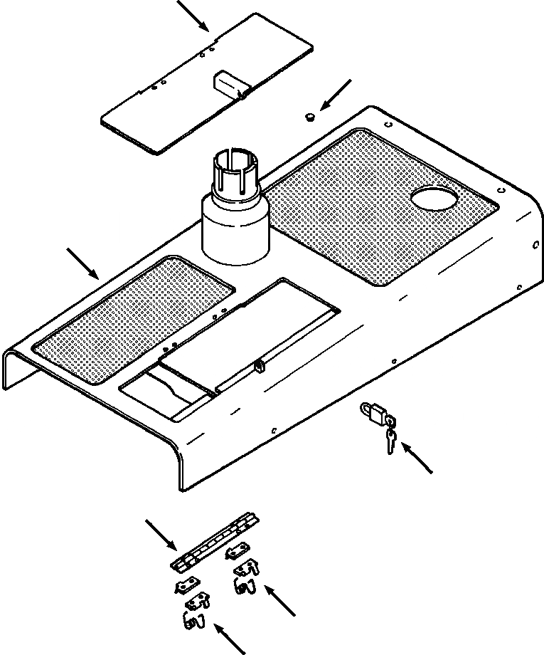 Схема запчастей Komatsu D38E-1 - ПЕРФОРИРОВАНН. КАПОТ SUPERSTRUCTURE