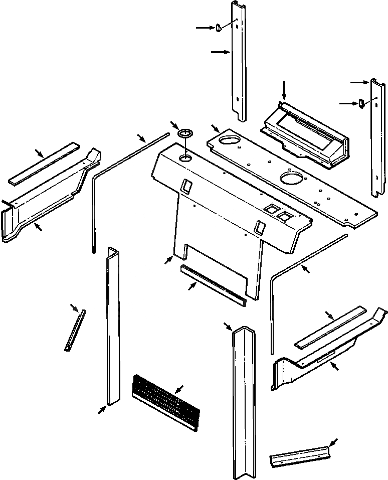 Схема запчастей Komatsu D38E-1 - КАБИНА ROPS - /9  INSULATION И КРЫШКИ SUPERSTRUCTURE