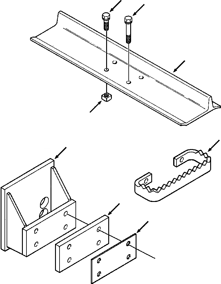 Схема запчастей Komatsu D38E-1 - IN ГУСЕНИЦЫS D8P- КОЛЕСА И TRACTION
