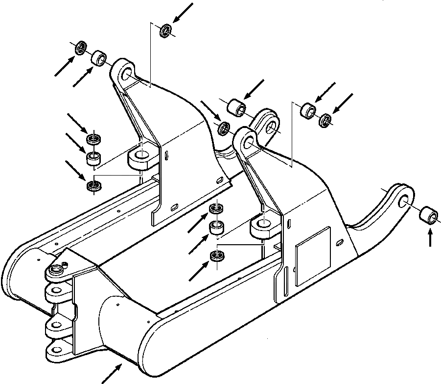 Схема запчастей Komatsu D38E-1 - C РАМА КРЕПЛЕНИЕED ОБОРУД-Е