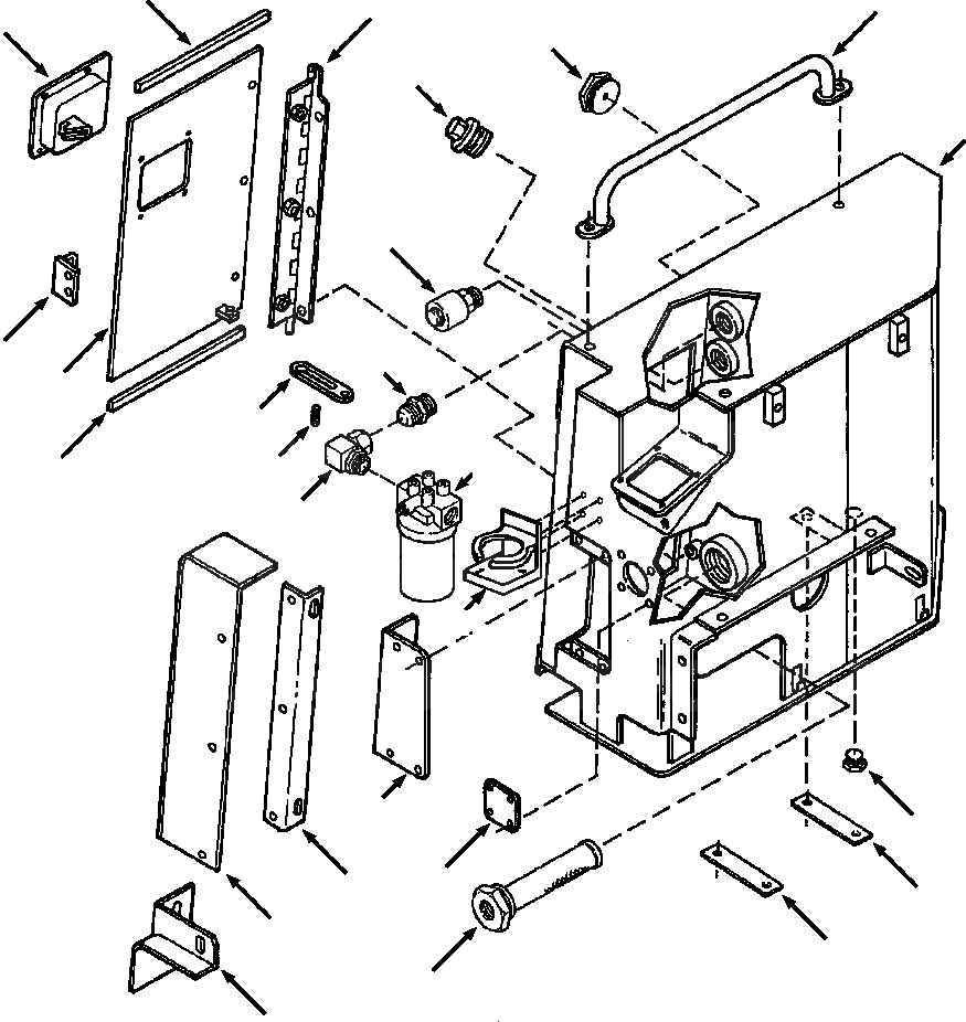 Схема запчастей Komatsu D38E-1A - FIG. H-A ГИДРАВЛ МАСЛ. РЕЗЕРВУАР - С СИСТЕМОЙ ROPS ГИДРАВЛИКА