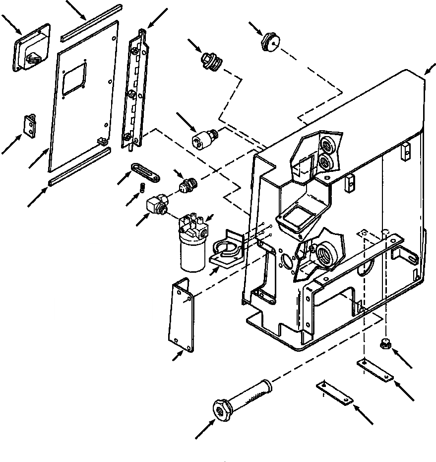 Схема запчастей Komatsu D38E-1A - FIG. H-A ГИДРАВЛ МАСЛ. РЕЗЕРВУАР - КАБИНА ROPS ГИДРАВЛИКА