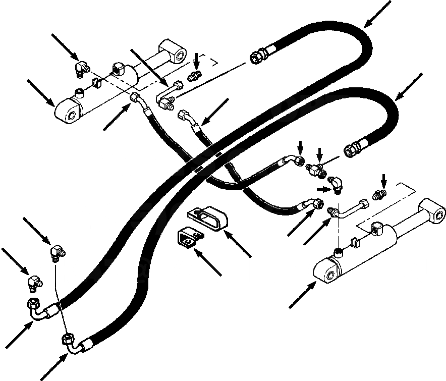 Схема запчастей Komatsu D38E-1A - FIG. H-A ГИДРОЛИНИЯ - РЫХЛИТЕЛЬ ГИДРАВЛИКА
