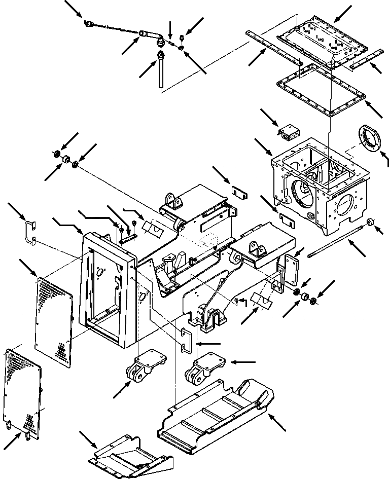 Схема запчастей Komatsu D38E-1A - FIG. J-A РАМА И СОЕДИН-ЕS ОСНОВНАЯ РАМА И ЕЕ ЧАСТИ