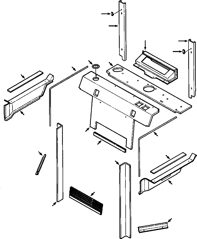 Схема запчастей Komatsu D38E-1A - FIG. K-A КАБИНА ROPS - БОКОВ. КРЫШКАS И INSULATION КАБИНА ОПЕРАТОРА И СИСТЕМА УПРАВЛЕНИЯ