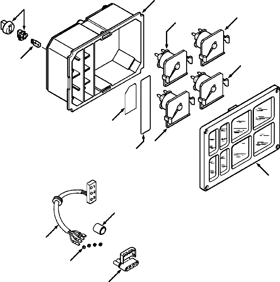 Схема запчастей Komatsu D38E-1A - FIG. K-A GAUGE CLUSTER КАБИНА ОПЕРАТОРА И СИСТЕМА УПРАВЛЕНИЯ