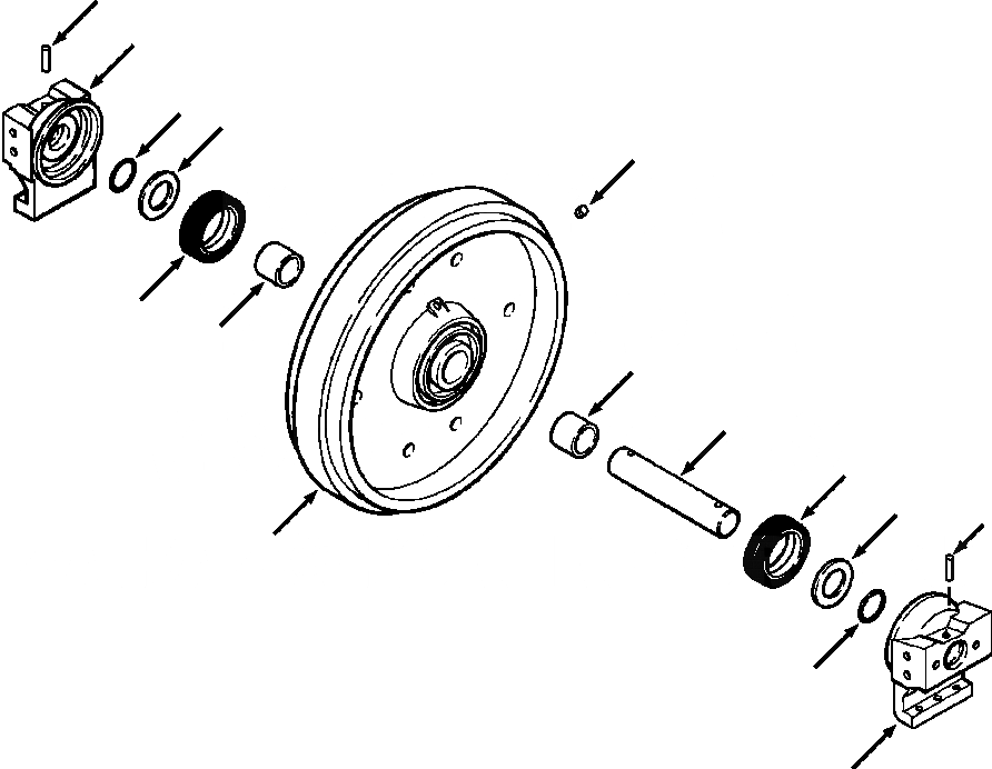 Схема запчастей Komatsu D38E-1A - FIG. R-A ПЕРЕДН. ЛЕНИВЕЦ ХОДОВАЯ