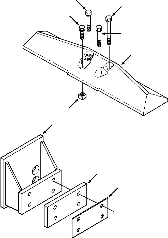 Схема запчастей Komatsu D38E-1A - FIG. R-A БОЛОТН. SHOES - DP-A, D8P-A ХОДОВАЯ