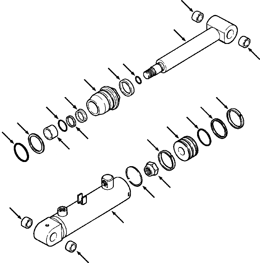 Схема запчастей Komatsu D38E-1A - FIG. T-A ЦИЛИНДР РЫХЛИТЕЛЯ РАБОЧЕЕ ОБОРУДОВАНИЕ