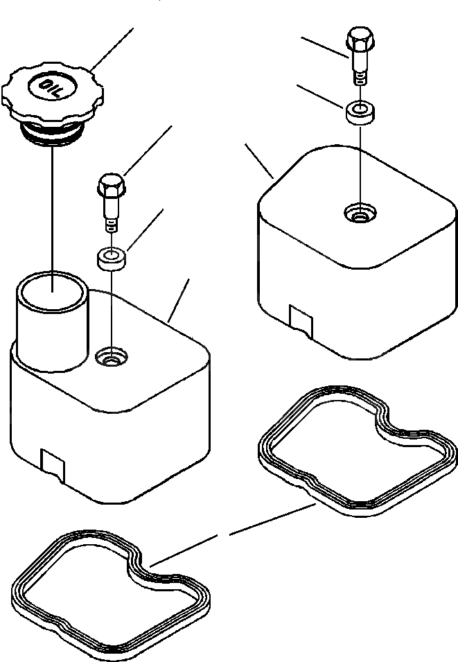 Схема запчастей Komatsu D38E-1 - КЛАПАН COVER POWER