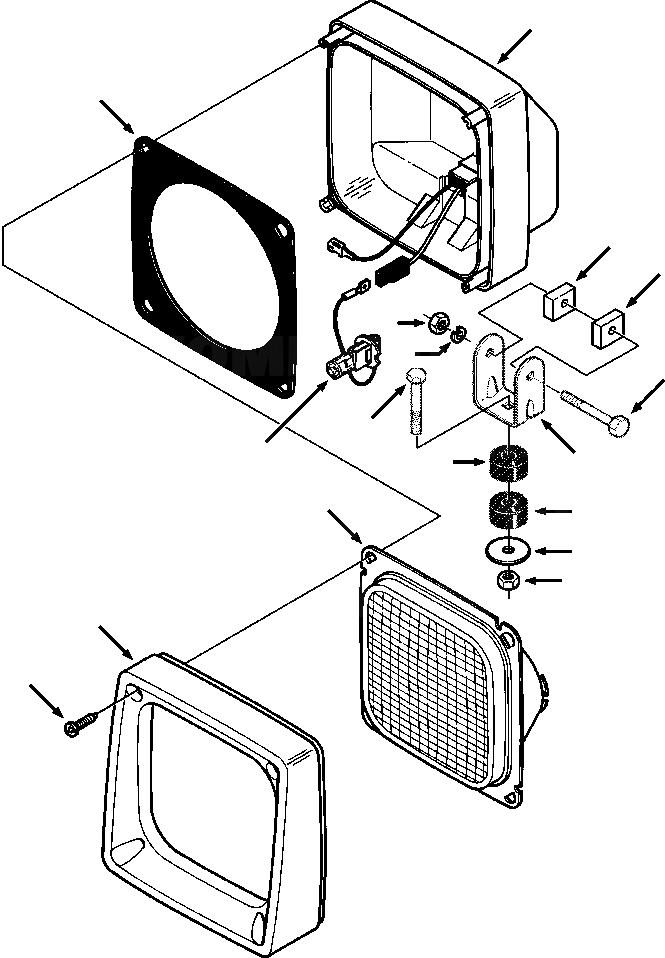 Схема запчастей Komatsu D38E-1 - КАБИНА ROPS - /9 РАБОЧ. ОСВЕЩЕНИЕ SUPERSTRUCTURE