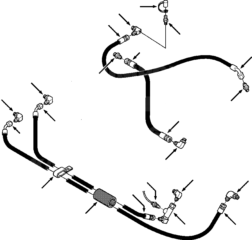 Схема запчастей Komatsu D39E-1 - ПРИВОД TRAIN ТРУБЫ CONVERTER ЛИНИИ ПРИВОД TRAIN