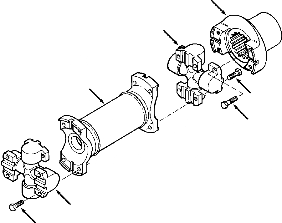 Схема запчастей Komatsu D39E-1 - ВЕДУЩ. ВАЛ ПРИВОД TRAIN