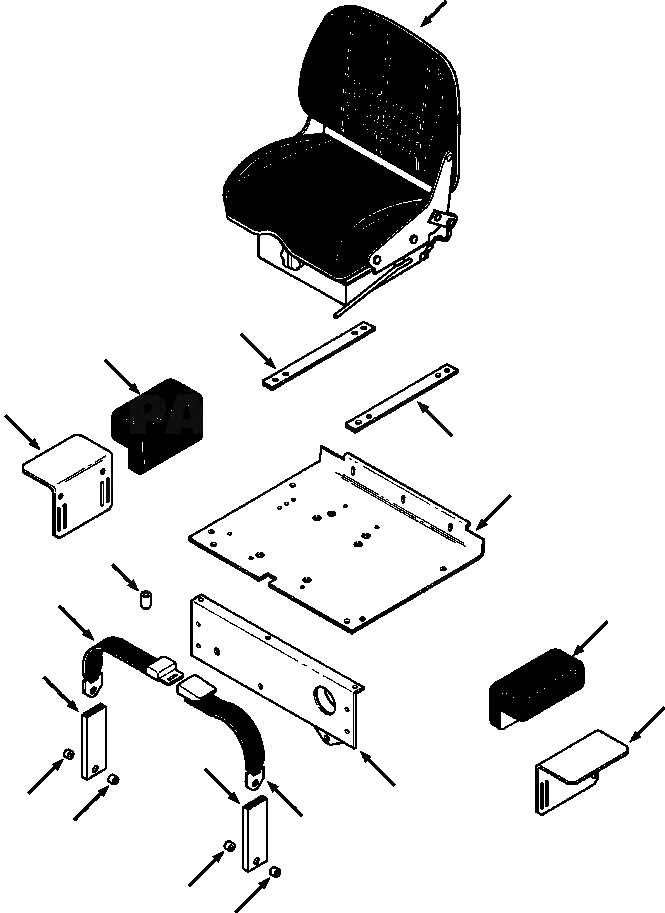 Схема запчастей Komatsu D39E-1 - СИДЕНЬЕ КРЕПЛЕНИЕ С СИСТЕМОЙ ROPS SUPERSTRUCTURE