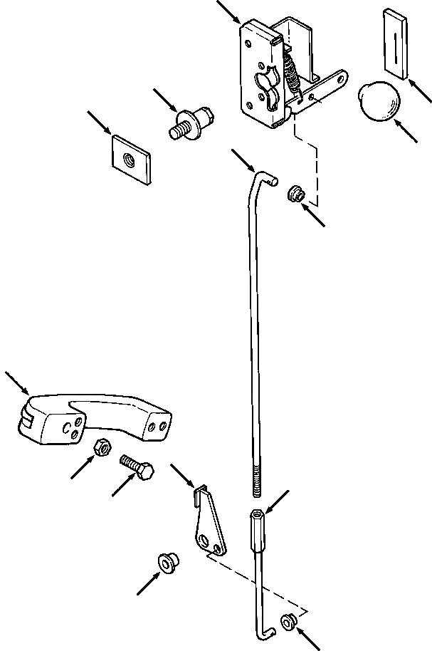 Схема запчастей Komatsu D39E-1 - КАБИНА ROPS - /9 ПРАВ. ENTRY ДВЕРЬ МЕХАНИЗМ SUPERSTRUCTURE